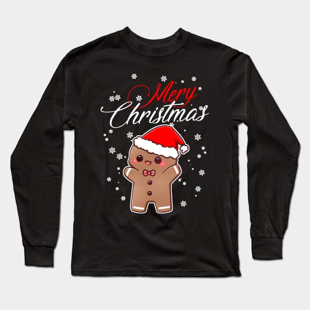 Merry Christmas Gingerbread Xmas Christmas Cookie Bakers T-Shirt Long Sleeve T-Shirt by xiaoweii